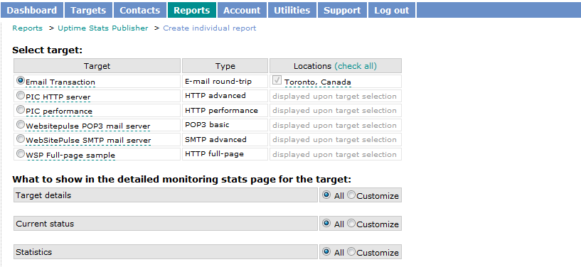 Create individual report