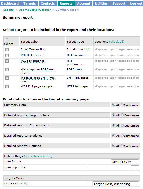 Report summary