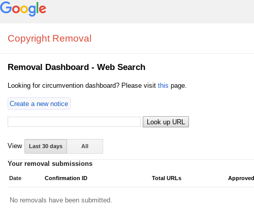 Google DMCA removal